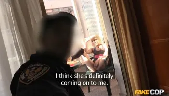 Blonde Exhibitionist Fucked by Cop